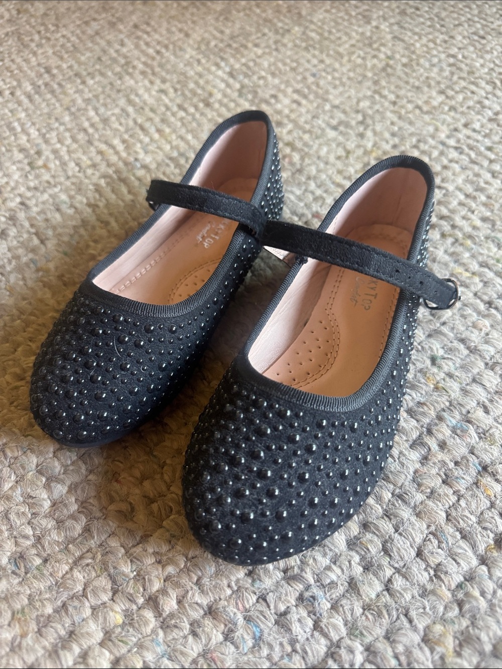 Lucky Top girls black Sparkle Shoes
